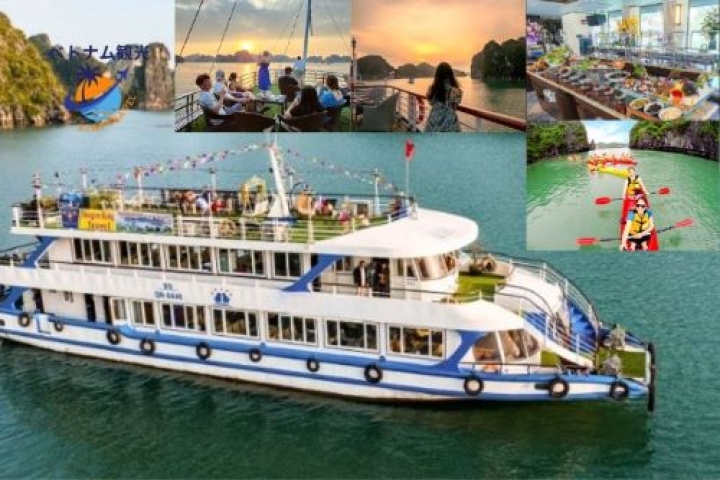 トップ 1 ハロン湾ランハ湾の 5 つ星クルーズとバルコニー キャビン・高級船・日本語で対応・ハロン湾クルーズ